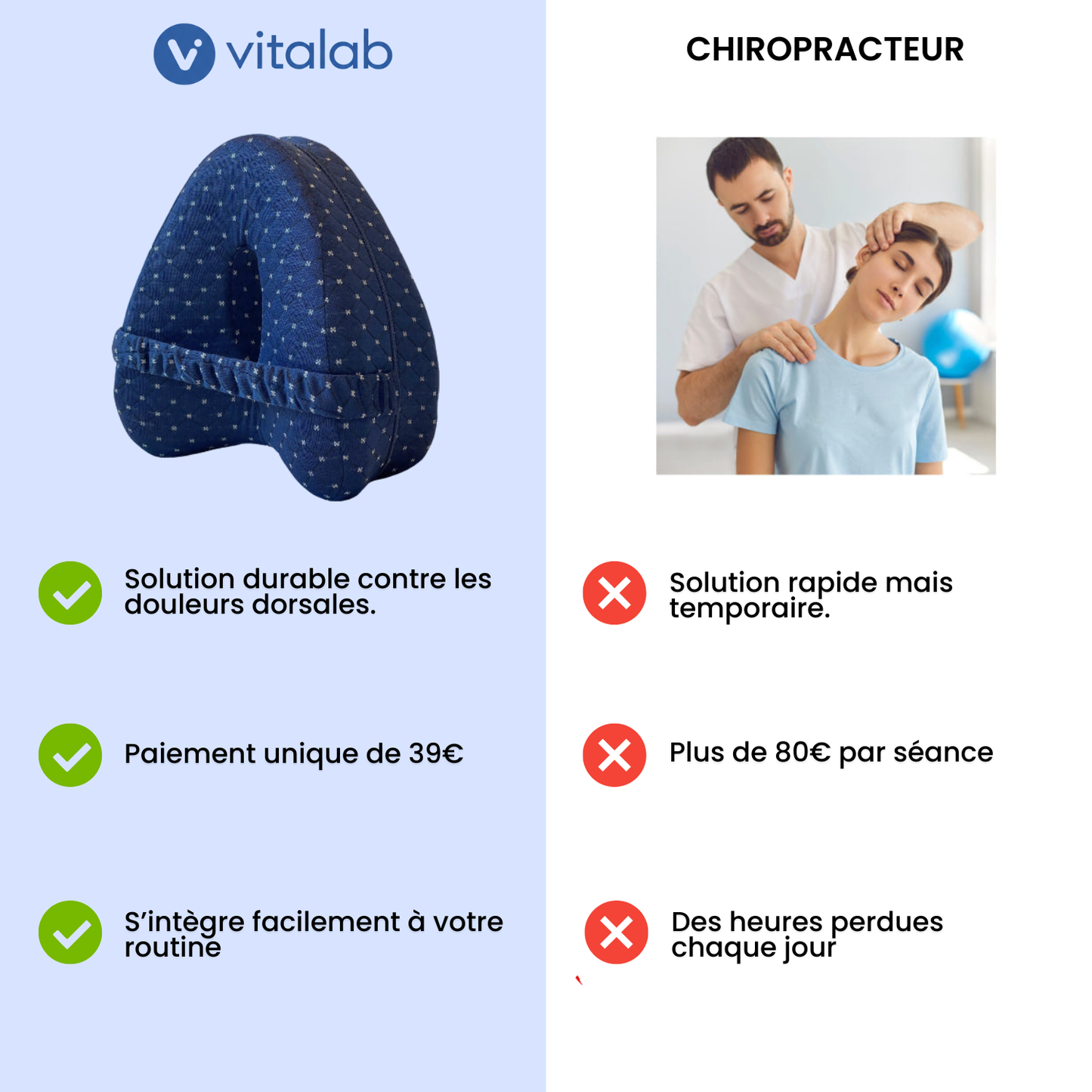 Oreiller d'Alignement Vitalab™